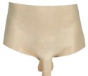 LateX Spodenki męskie przezroczyste S/M z anatomiczną osłoną, lateks