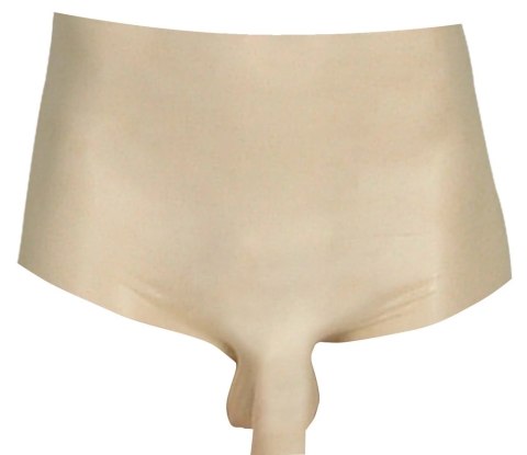 LateX Spodenki męskie przezroczyste S/M z anatomiczną osłoną, lateks LateX Spodenki męskie przezroczyste S/M z anatomiczną osłoną, lateks