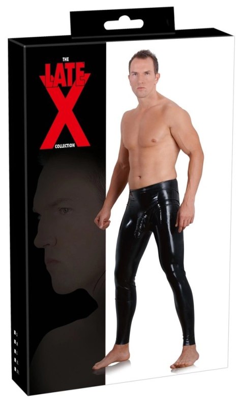 Late X legginsy męskie lateksowe z anatomiczną osłoną czarne XL Late X legginsy męskie lateksowe z anatomiczną osłoną czarne XL