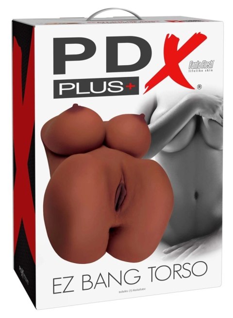 PDX Plus EZ Bang Torso Brown - anatomiczny tors, model z piersiami, TPE PDX Plus EZ Bang Torso Brown - anatomiczny tors, model z piersiami, TPE
