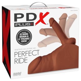 PDX Plus Perfect Ride Brown - Tors męski z ruchomym elementem, model anatomiczny