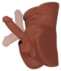 PDX Plus Perfect Ride Brown - Tors męski z ruchomym elementem, model anatomiczny