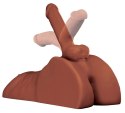 PDX Plus Perfect Ride Brown - Tors męski z ruchomym elementem, model anatomiczny