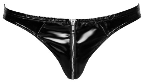 Black Level Slipy Męskie Czarny Połysk Zamek Przod 2XL Black Level Slipy Męskie Czarny Połysk Zamek Przod 2XL