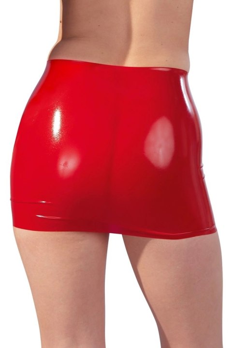Late X Lateksowa Spodniczka Mini Czerwona XL - Obcisły Fason Late X Lateksowa Spodniczka Mini Czerwona XL - Obcisły Fason