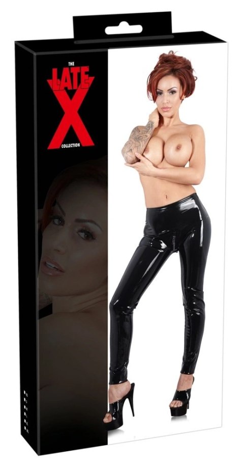 Late X Legginsy Lateksowe Czarny XL z 3-kierunkowym zamkiem Late X Legginsy Lateksowe Czarny XL z 3-kierunkowym zamkiem