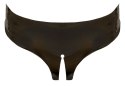 Late X Majtki Lateksowe Open-Crotch Czarny S-L Anatomiczne