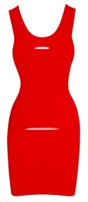 Late X Sukienka Mini Czerwona S Lateksowa Obcisła 0,4 mm