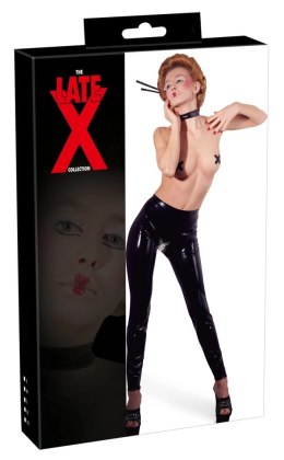 Late X legginsy lateksowe damskie czarne S - model bez szwu w kroku