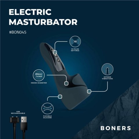 Boners Electric Blue - Intymna maszyna wibracyjna z otwartą konstrukcją Boners Electric Blue - Intymna maszyna wibracyjna z otwartą konstrukcją