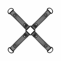 EasyToys system połączeniowy Hog Tie czarny, wytrzymały skaj