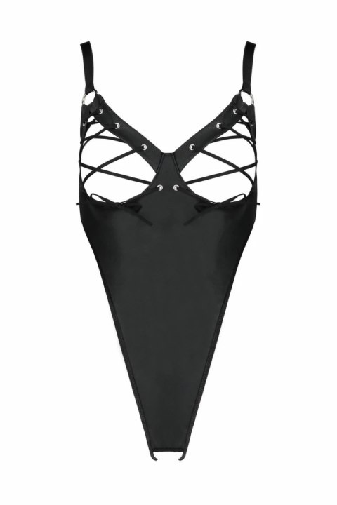 Passion Celine Body czarny, imitacja skory, regulowane paski Passion Celine Body czarny, imitacja skory, regulowane paski