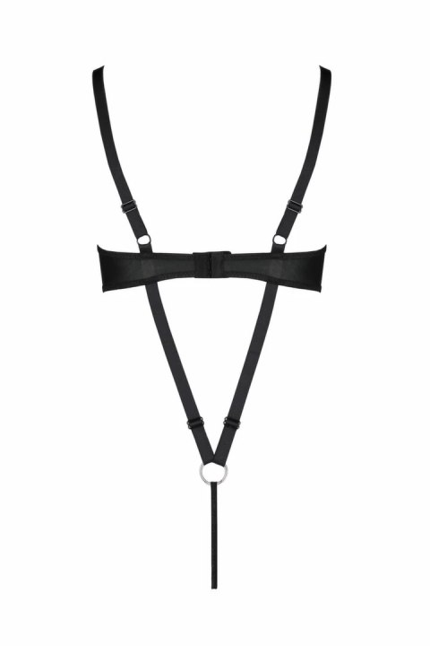Passion Celine Body czarny, imitacja skory, regulowane paski Passion Celine Body czarny, imitacja skory, regulowane paski