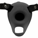 XR Brands Sheath Gear Czarna Nakładka Silikonowa z Uprzężą, Regulowana