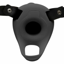 XR Brands Sheath Gear Czarna Nakładka Silikonowa z Uprzężą, Regulowana