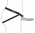 XR Brands Vibrating Silicone Sheath Black - system z pilotem, regulowany
