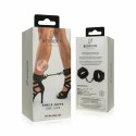 Rimba Black Cuffs - Regulowane mankiety z ekoskory, czarne