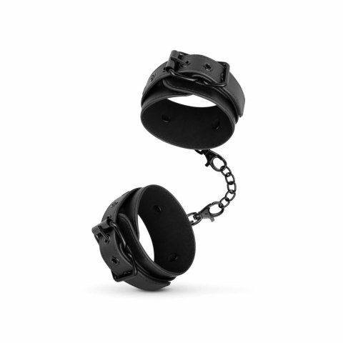 Rimba Black Cuffs - Regulowane mankiety z ekoskory, czarne Rimba Black Cuffs - Regulowane mankiety z ekoskory, czarne