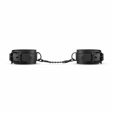 Rimba Black Cuffs - Regulowane mankiety z ekoskory, czarne Rimba Black Cuffs - Regulowane mankiety z ekoskory, czarne