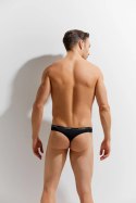 String Second Skin Black - męskie stringi z mikrofibry, czarne