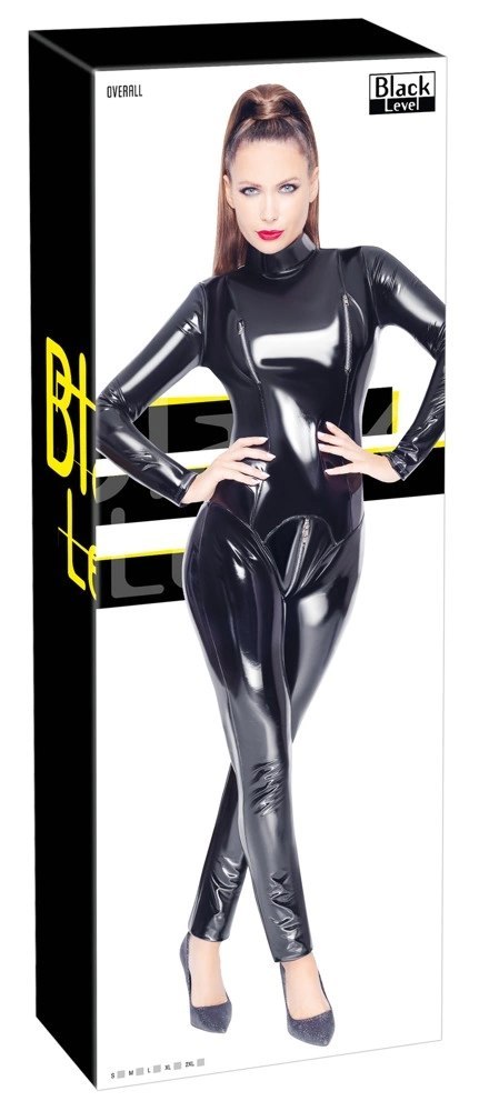 Black Level Kombinezon Vinyl XL Dwukierunkowy Zamek Czarny Black Level Kombinezon Vinyl XL Dwukierunkowy Zamek Czarny