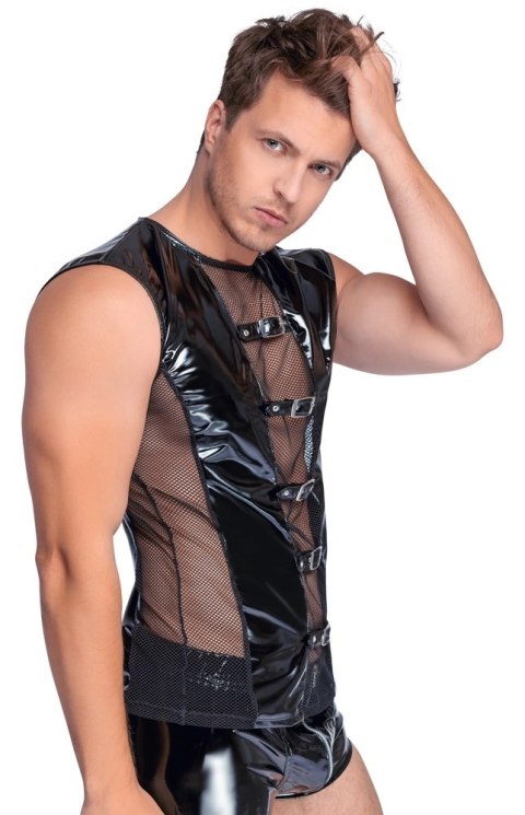 Black Level Koszulka Vinylowa Bez Rękawow z Siateczką L Czarna Black Level Koszulka Vinylowa Bez Rękawow z Siateczką L Czarna