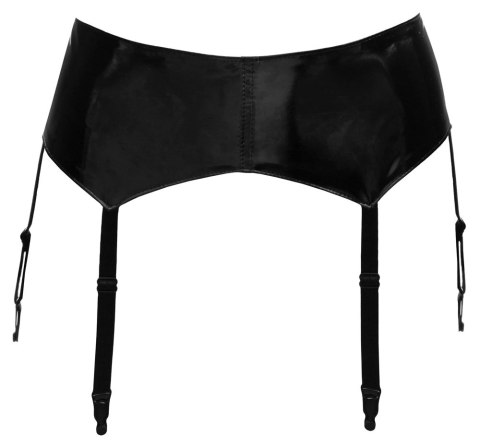 Black Level Pas do pończoch winylowy czarny XL, 6 regulowanych szelek Black Level Pas do pończoch winylowy czarny XL, 6 regulowanych szelek