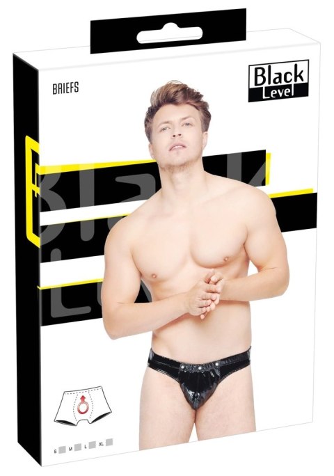 Black Level Slipy męskie XL czarne z połyskiem, elastyczne