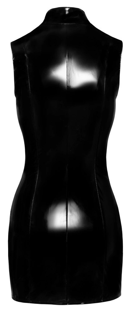 Black Level Sukienka Winylowa Czarna z Siateczką XL Black Level Sukienka Winylowa Czarna z Siateczką XL