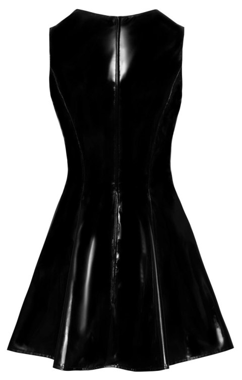 Black Level Sukienka Winylowa z Koronką XL Czarna Powłoka PU Black Level Sukienka Winylowa z Koronką XL Czarna Powłoka PU