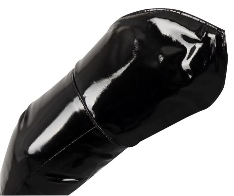 Black Level Vinylowe Rękawiczki Długie Czarny Połysk S Black Level Vinylowe Rękawiczki Długie Czarny Połysk S
