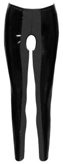 Black Level Winylowe Legginsy Bez Szwu Otwarte Czarne M
