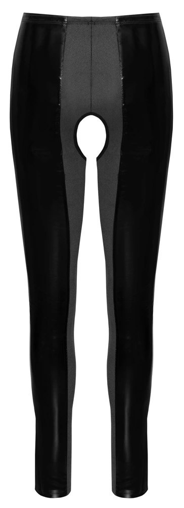 Black Level Winylowe Legginsy Bez Szwu Otwarte Czarne M Black Level Winylowe Legginsy Bez Szwu Otwarte Czarne M