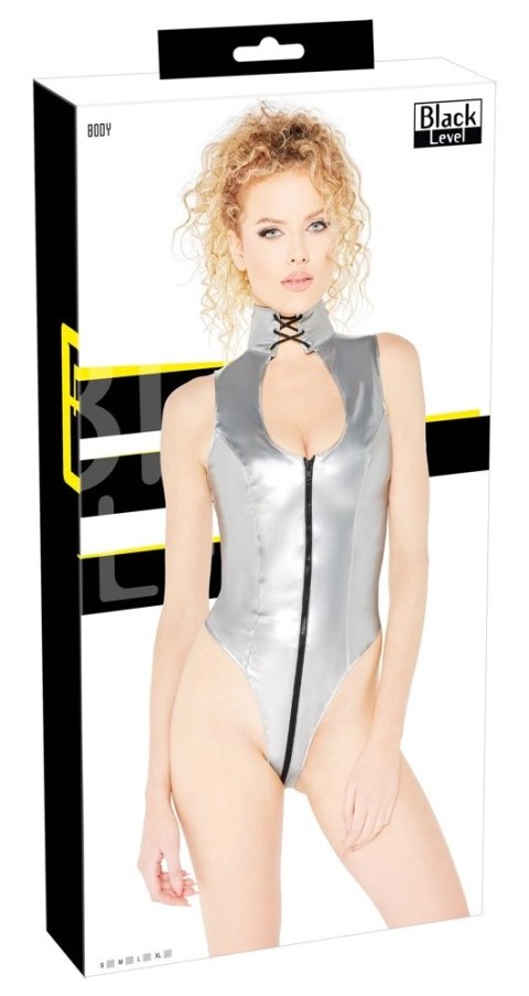 Black Level Body Srebrne L z Dwukierunkowym Zamkiem i Sznurowaniem Black Level Body Srebrne L z Dwukierunkowym Zamkiem i Sznurowaniem