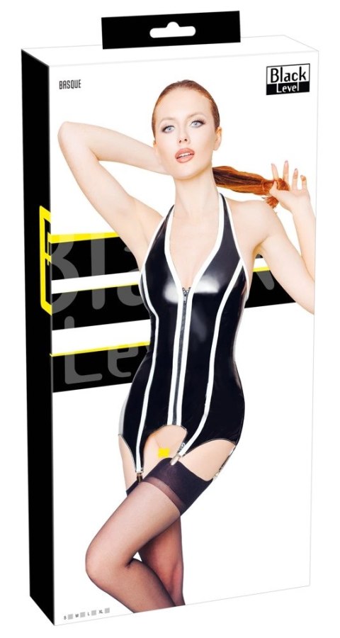 Black Level Koszulka Halterneck z Paskami do Pończoch Czarna S Black Level Koszulka Halterneck z Paskami do Pończoch Czarna S