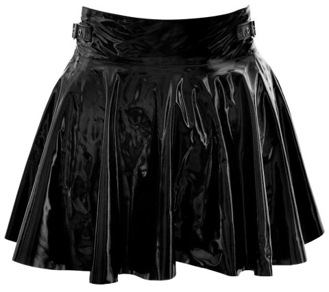Black Level Spodnica Vinylowa Czarna Krotka S Rozkloszowana Black Level Spodnica Vinylowa Czarna Krotka S Rozkloszowana