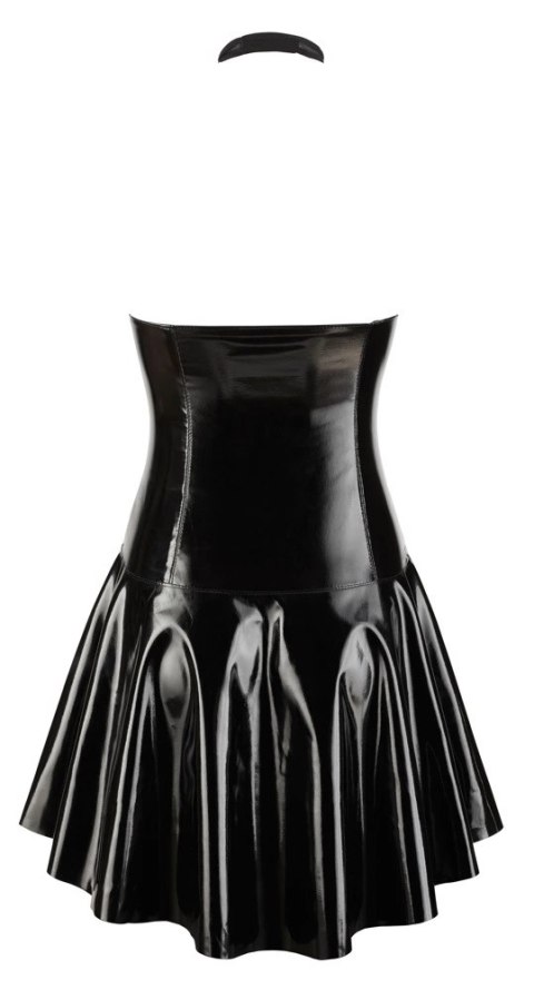 Black Level Sukienka Lśniąca Czarna z Siateczką Dekolt Halter L Black Level Sukienka Lśniąca Czarna z Siateczką Dekolt Halter L