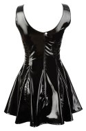 Black Level Sukienka Vinylowa Czarna 2XL Rozkloszowana Dekolt