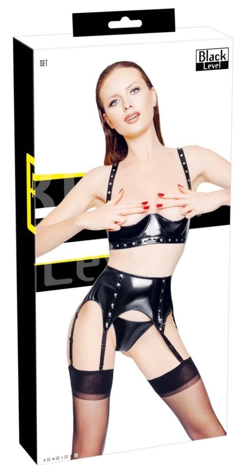 Black Level Komplet Vinylowy 3-częściowy XL Czarny Połysk Fiszbin