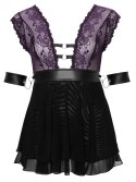 Cottelli Bondage Babydoll Fioletowa Koronka Zestaw 4XL