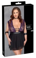 Cottelli Bondage Plus Babydoll XL z fioletową koronką i akcesoriami