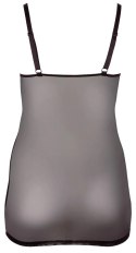 Cottelli Collection Curves sukienka bieliźniana z koronką czarna 2XL