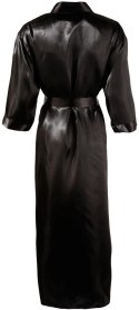 Cottelli Collection Satynowy Szlafrok Długi Czarny L/XL z Paskiem