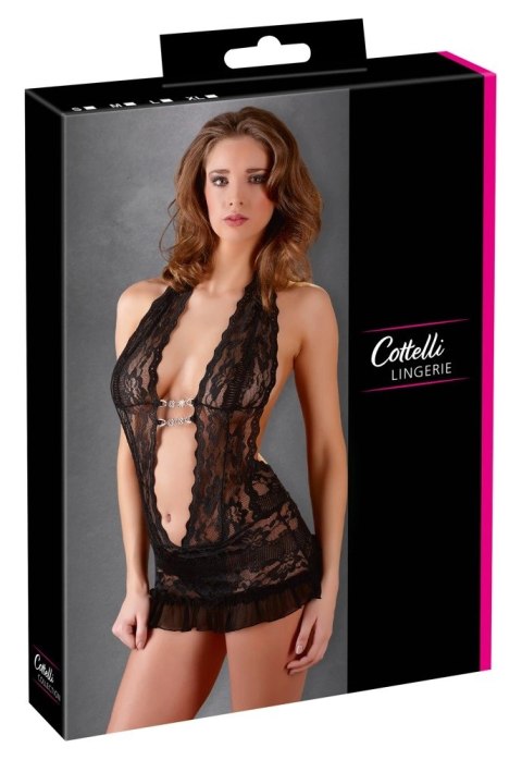 Cottelli Collection Sukienka Koronkowa Halterneck Czarna L z Stringami Cottelli Collection Sukienka Koronkowa Halterneck Czarna L z Stringami