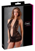 Cottelli Collection sukienka koronkowa z łańcuszkami + stringi czarne M