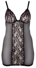 Cottelli Curves Elegancka Sukienka Bielizniana Koronka Czarna 4XL