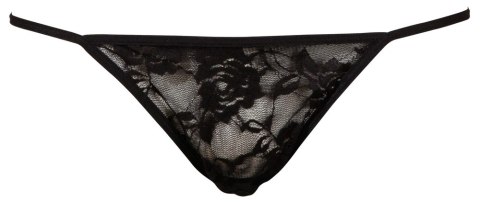 Cottelli Lingerie Koszulka Nocna Koronkowa + Stringi Czarna 2XL Cottelli Lingerie Koszulka Nocna Koronkowa + Stringi Czarna 2XL