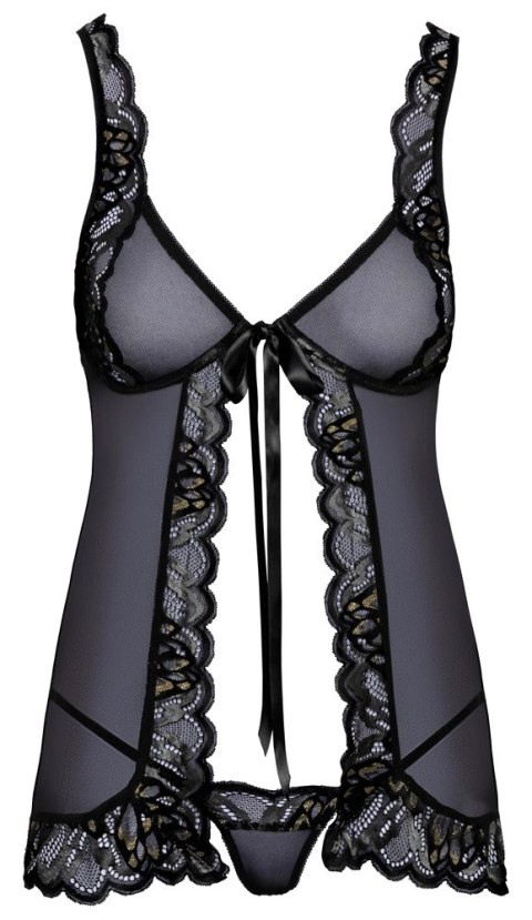 Kissable Babydoll S/M czarna z koronką i stringami elegancki komplet Kissable Babydoll S/M czarna z koronką i stringami elegancki komplet