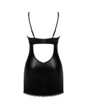 Obsessive Norides M/L Elegancka Sukienka Matowa z Koronką + Stringi