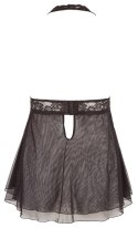 Cottelli Curves Babydoll Czarna 3XL z Rozcięciem i Kokardką